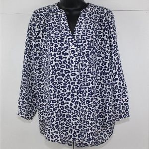 Amour Vert Animal print top- Silk/ Size XL- NWT